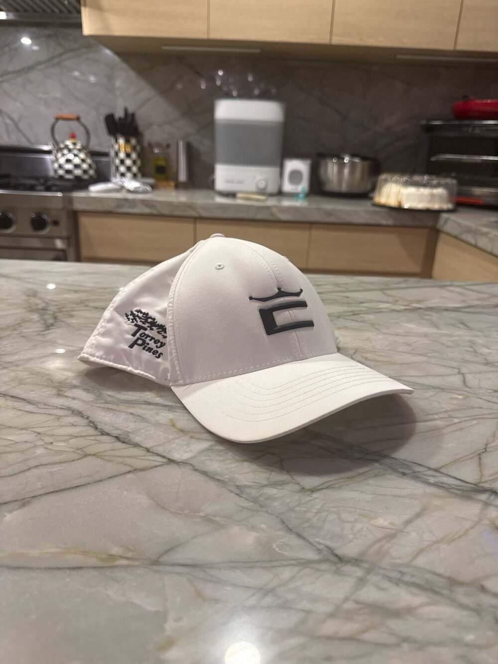 Cobra Golf Tour Crown 110 Snapback Hat White Torrey Pines Edition